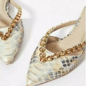 Anthro Guilhermina Embellished Slides Sandals